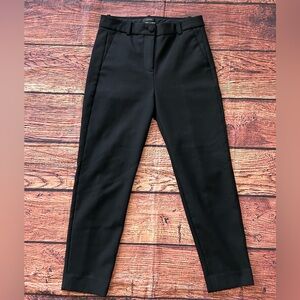 J Crew Womens 4 Pants High Rise Cameron Black Four Season Stretch Crop